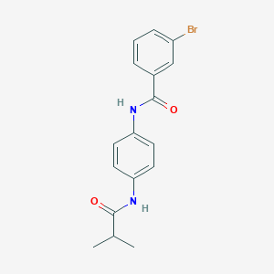 molecular formula C17H17BrN2O2 B244814 3-bromo-N-[4-(isobutyrylamino)phenyl]benzamide 