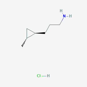 3-[(1R,2R)-2-Methylcyclopropyl]propan-1-amine;hydrochloride