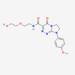 molecular formula C17H21N5O5 B2448142 N-(2-(2-hydroxyethoxy)ethyl)-8-(4-methoxyphenyl)-4-oxo-4,6,7,8-tetrahydroimidazo[2,1-c][1,2,4]triazine-3-carboxamide CAS No. 946311-23-5