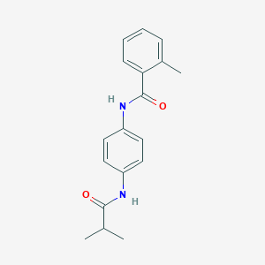 molecular formula C18H20N2O2 B244816 N-[4-(isobutyrylamino)phenyl]-2-methylbenzamide 