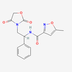 N-(2-(2,4-dioxooxazolidin-3-yl)-1-phenylethyl)-5-methylisoxazole-3-carboxamide