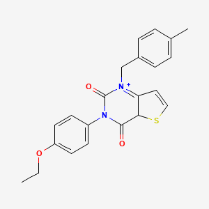 molecular formula C22H20N2O3S B2448166 3-(4-ethoxyphenyl)-1-[(4-methylphenyl)methyl]-1H,2H,3H,4H-thieno[3,2-d]pyrimidine-2,4-dione CAS No. 687581-95-9