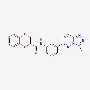 N-(3-(3-methyl-[1,2,4]triazolo[4,3-b]pyridazin-6-yl)phenyl)-2,3-dihydrobenzo[b][1,4]dioxine-2-carboxamide