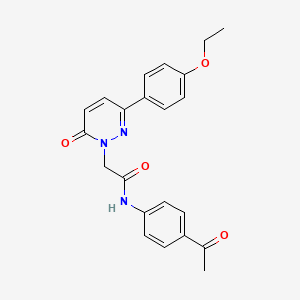 molecular formula C22H21N3O4 B2448176 N-(4-乙酰基苯基)-2-[3-(4-乙氧基苯基)-6-氧代嘧啶-1-基]乙酰胺 CAS No. 899752-99-9