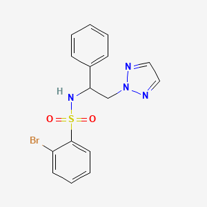 2-bromo-N-(1-phenyl-2-(2H-1,2,3-triazol-2-yl)ethyl)benzenesulfonamide