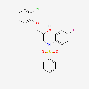 molecular formula C22H21ClFNO4S B2448178 N-(3-(2-chlorophenoxy)-2-hydroxypropyl)-N-(4-fluorophenyl)-4-methylbenzenesulfonamide CAS No. 1040643-28-4