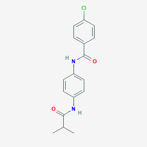 molecular formula C17H17ClN2O2 B244818 4-chloro-N-[4-(isobutyrylamino)phenyl]benzamide 