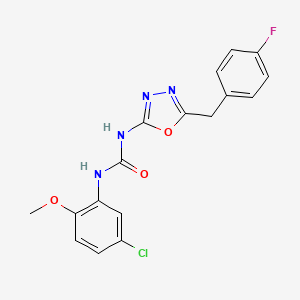 1-(5-Chloro-2-methoxyphenyl)-3-(5-(4-fluorobenzyl)-1,3,4-oxadiazol-2-yl)urea