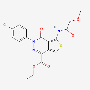 Ethyl 3-(4-chlorophenyl)-5-[(2-methoxyacetyl)amino]-4-oxothieno[3,4-d]pyridazine-1-carboxylate