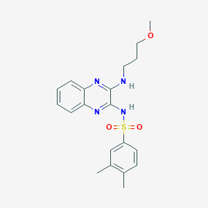 N-[3-(3-methoxypropylamino)quinoxalin-2-yl]-3,4-dimethylbenzenesulfonamide