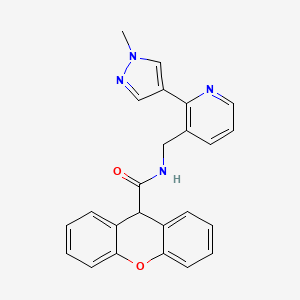 molecular formula C24H20N4O2 B2448195 N-((2-(1-甲基-1H-吡唑-4-基)吡啶-3-基)甲基)-9H-呫吨-9-甲酰胺 CAS No. 2034522-09-1