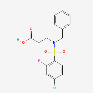 3-(N-benzyl4-chloro-2-fluorobenzenesulfonamido)propanoic acid