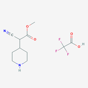 Methyl 2-cyano-2-piperidin-4-ylacetate;2,2,2-trifluoroacetic acid