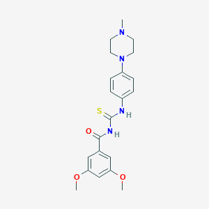 3,5-dimethoxy-N-{[4-(4-methylpiperazin-1-yl)phenyl]carbamothioyl}benzamide