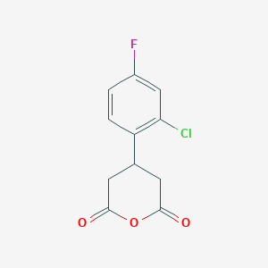 4-(2-Chloro-4-fluorophenyl)oxane-2,6-dione
