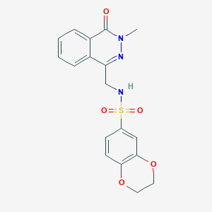 N-((3-methyl-4-oxo-3,4-dihydrophthalazin-1-yl)methyl)-2,3-dihydrobenzo[b][1,4]dioxine-6-sulfonamide