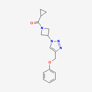 cyclopropyl(3-(4-(phenoxymethyl)-1H-1,2,3-triazol-1-yl)azetidin-1-yl)methanone