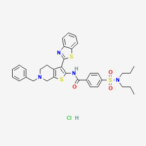 N-(3-(benzo[d]thiazol-2-yl)-6-benzyl-4,5,6,7-tetrahydrothieno[2,3-c]pyridin-2-yl)-4-(N,N-dipropylsulfamoyl)benzamide hydrochloride