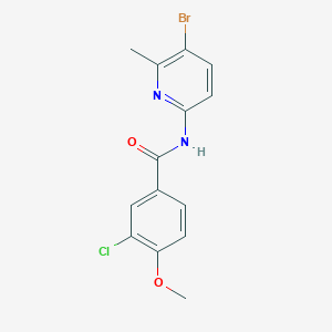 molecular formula C14H12BrClN2O2 B244822 N-(5-bromo-6-methylpyridin-2-yl)-3-chloro-4-methoxybenzamide 