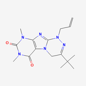 molecular formula C16H22N6O2 B2448220 3-叔丁基-7,9-二甲基-1-丙-2-烯基-4H-嘌呤[8,7-c][1,2,4]三嗪-6,8-二酮 CAS No. 898448-67-4