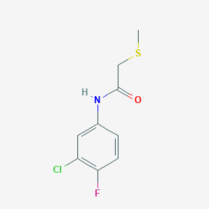 N1-(3-chloro-4-fluorophenyl)-2-(methylthio)acetamide