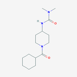 molecular formula C15H27N3O2 B2448225 3-[1-(Cyclohexanecarbonyl)piperidin-4-yl]-1,1-dimethylurea CAS No. 1796235-45-4