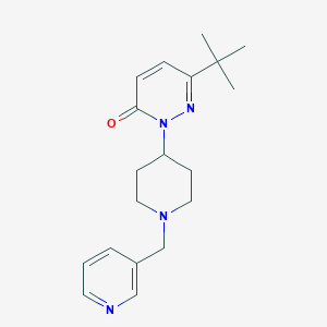molecular formula C19H26N4O B2448228 6-Tert-butyl-2-[1-(pyridin-3-ylmethyl)piperidin-4-yl]pyridazin-3-one CAS No. 2320144-43-0