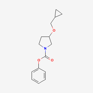 Phenyl 3-(cyclopropylmethoxy)pyrrolidine-1-carboxylate