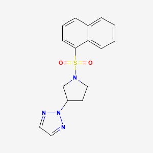 molecular formula C16H16N4O2S B2448237 2-(1-(naphthalen-1-ylsulfonyl)pyrrolidin-3-yl)-2H-1,2,3-triazole CAS No. 2034490-99-6