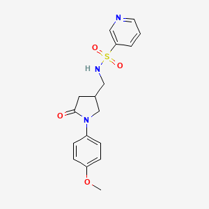 molecular formula C17H19N3O4S B2448240 N-((1-(4-methoxyphenyl)-5-oxopyrrolidin-3-yl)methyl)pyridine-3-sulfonamide CAS No. 954604-78-5
