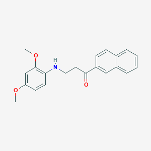 molecular formula C21H21NO3 B2448244 3-(2,4-Dimethoxyanilino)-1-(2-naphthyl)-1-propanone CAS No. 882073-38-3