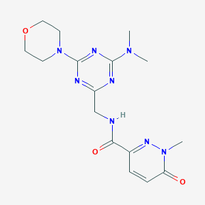 N-((4-(dimethylamino)-6-morpholino-1,3,5-triazin-2-yl)methyl)-1-methyl-6-oxo-1,6-dihydropyridazine-3-carboxamide