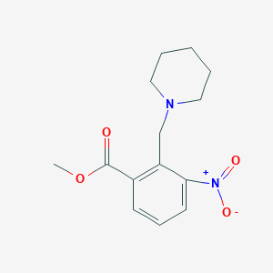 Methyl 3-nitro-2-(piperidinomethyl)benzenecarboxylate
