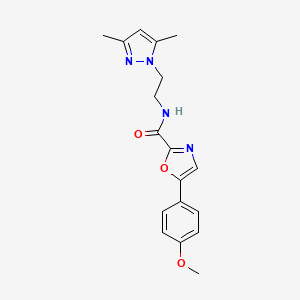 N-(2-(3,5-dimethyl-1H-pyrazol-1-yl)ethyl)-5-(4-methoxyphenyl)oxazole-2-carboxamide