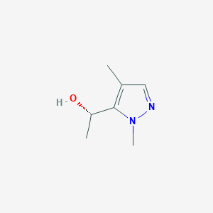 molecular formula C7H12N2O B2448259 (1S)-1-(2,4-Dimethylpyrazol-3-yl)ethanol CAS No. 2227799-26-8