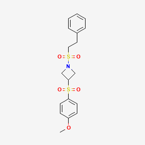 3-((4-Methoxyphenyl)sulfonyl)-1-(phenethylsulfonyl)azetidine