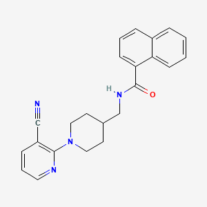 N-((1-(3-cyanopyridin-2-yl)piperidin-4-yl)methyl)-1-naphthamide