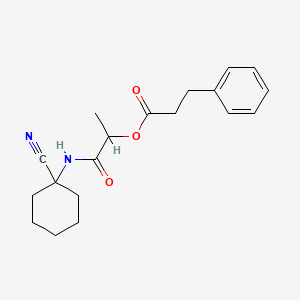 1-[(1-Cyanocyclohexyl)carbamoyl]ethyl 3-phenylpropanoate