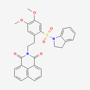 2-(2-(indolin-1-ylsulfonyl)-4,5-dimethoxyphenethyl)-1H-benzo[de]isoquinoline-1,3(2H)-dione