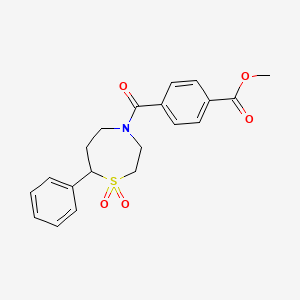 Methyl 4-(1,1-dioxido-7-phenyl-1,4-thiazepane-4-carbonyl)benzoate