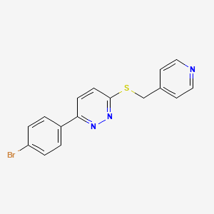 3-(4-Bromophenyl)-6-((pyridin-4-ylmethyl)thio)pyridazine