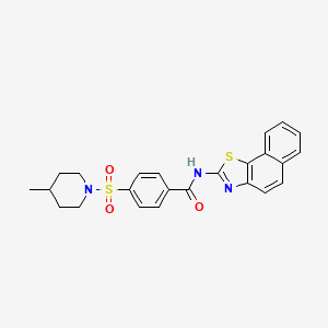 4-((4-methylpiperidin-1-yl)sulfonyl)-N-(naphtho[2,1-d]thiazol-2-yl)benzamide