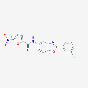molecular formula C19H12ClN3O5 B244831 N-[2-(3-chloro-4-methylphenyl)-1,3-benzoxazol-5-yl]-5-nitrofuran-2-carboxamide 
