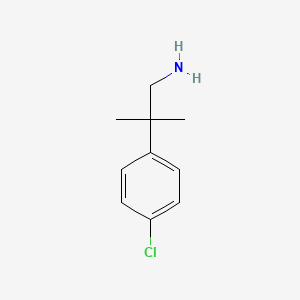 molecular formula C10H14ClN B2448337 2-(4-Chlorophenyl)-2-methylpropan-1-amine CAS No. 42299-95-6