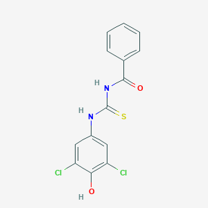molecular formula C14H10Cl2N2O2S B244834 N-[(3,5-dichloro-4-hydroxyphenyl)carbamothioyl]benzamide 