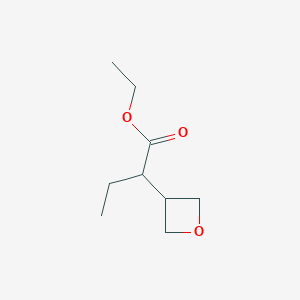 molecular formula C9H16O3 B2448350 Ethyl 2-(oxetan-3-yl)butanoate CAS No. 2103964-96-9