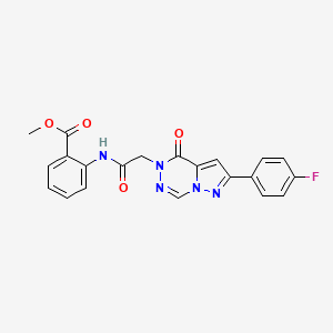 methyl 2-({[2-(4-fluorophenyl)-4-oxopyrazolo[1,5-d][1,2,4]triazin-5(4H)-yl]acetyl}amino)benzoate