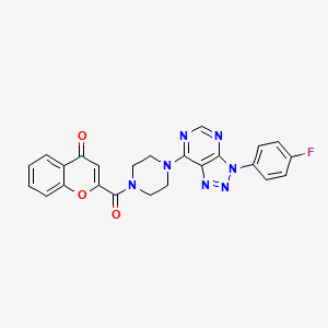 2-(4-(3-(4-fluorophenyl)-3H-[1,2,3]triazolo[4,5-d]pyrimidin-7-yl)piperazine-1-carbonyl)-4H-chromen-4-one