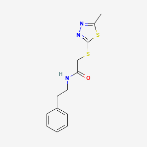 2-((5-methyl-1,3,4-thiadiazol-2-yl)thio)-N-phenethylacetamide