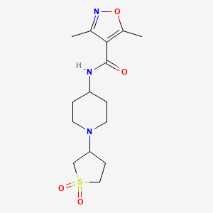 N-(1-(1,1-dioxidotetrahydrothiophen-3-yl)piperidin-4-yl)-3,5-dimethylisoxazole-4-carboxamide